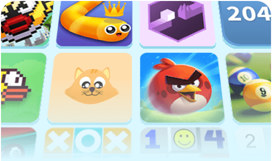 Extension tile preview for casual mini-games