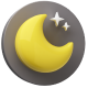 Moon icon for dark night color theme